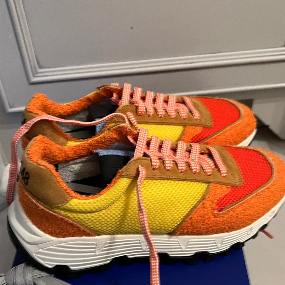 P448 Men's Sneakers in Orange and Yellow - Picture 7 of 7